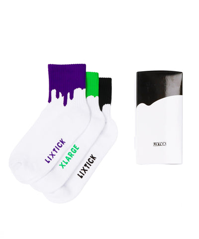 XLARGE×LIXTICK DRIP SOCKS 3PACK