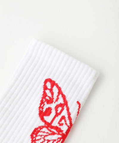 BUTTERFLY RIB SOCKS X-girl