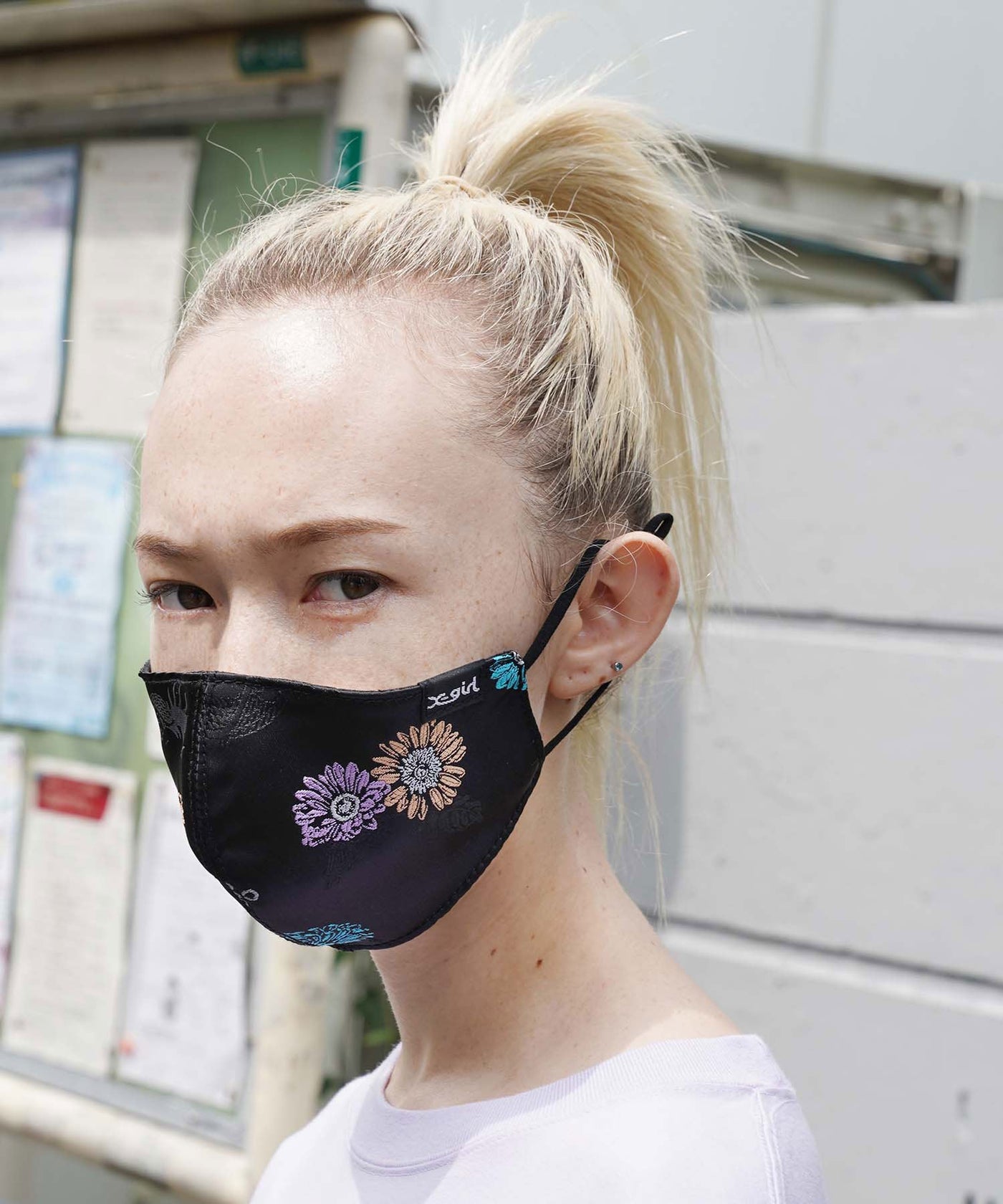 CHINESE JACQUARD FACE MASK　X-girl