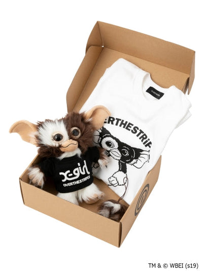 【calif限定】GREMLiNS × X-girl × OVER THE STRiPES GIZMO TEE ＆ DOLL SET