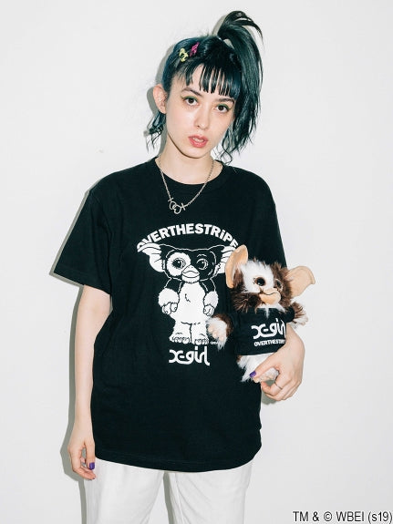 【calif限定】GREMLiNS × X-girl × OVER THE STRiPES GIZMO TEE ＆ DOLL SET