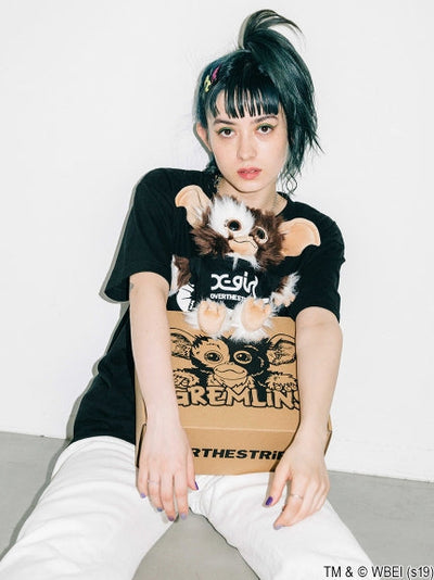 【calif限定】GREMLiNS × X-girl × OVER THE STRiPES GIZMO TEE ＆ DOLL SET