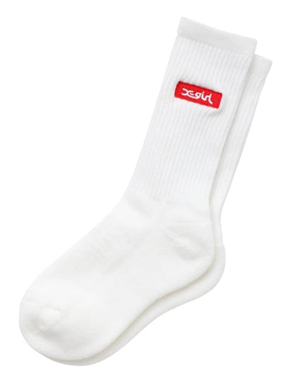 BOX LOGO EMBROIDERED SOCKS X-girl