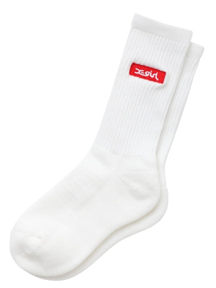 BOX LOGO EMBROIDERED SOCKS X-girl