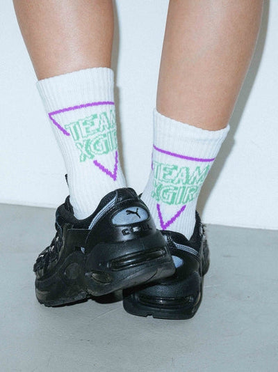 TEAM XGIRL RIB SOCKS SPORTS X-girl