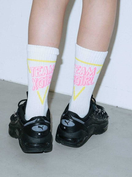 TEAM XGIRL RIB SOCKS SPORTS X-girl